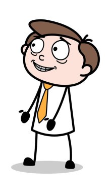 Fake Smile ile Talep - Ofis İşadamı Çalışan Karikatür