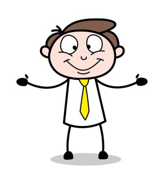 Gülen Yüzle El Gösterme - Ofis İşadamı Ca
