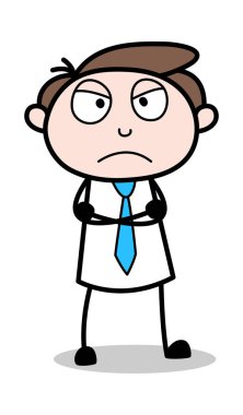 Çok Hayal kırıklığına - Ofis İşadamı Çalışan Karikatür Vektör I