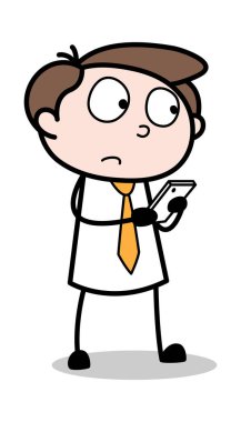 Arkadaş ile Sohbet - Ofis İşadamı Çalışan Karikatür Vecto