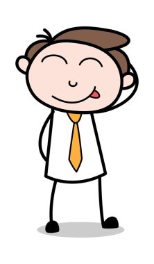 Yaramaz - Ofis İşadamı Çalışan Karikatür Vektör Illustratio