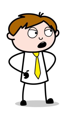 Konuşurken Kızgın Yüz Hareketi - Ofis Satıcısı Çalışan Sepeti