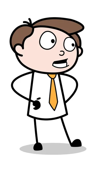 Разговор - Office Businessman Employee Cartoon Vector Illust — стоковый вектор