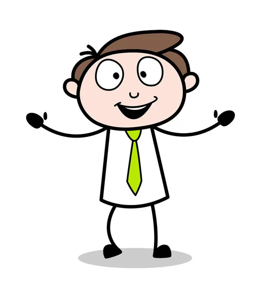 Продавец - Office Businessman Employee Cartoon Vector Illustrati — стоковый вектор