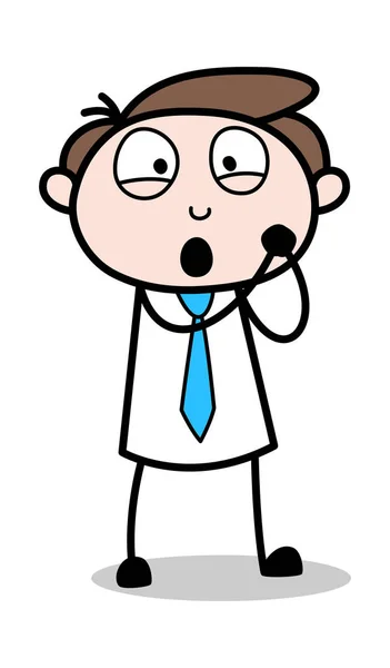 素敵な感じ - オフィスビジネスマン従業員漫画ベクトルイル — ストックベクタ