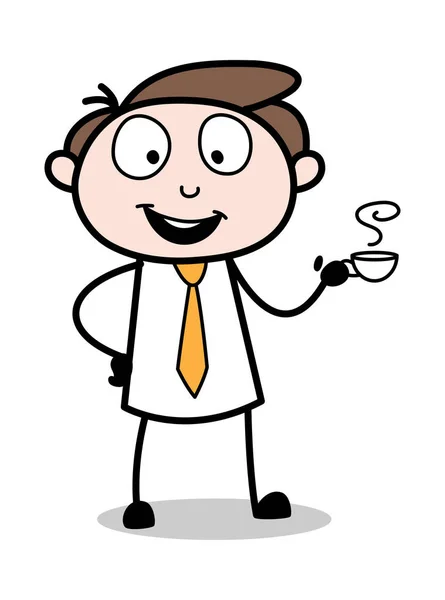 Refrescamento - Escritório Empresário Empregado Cartoon Vector Illustr — Vetor de Stock