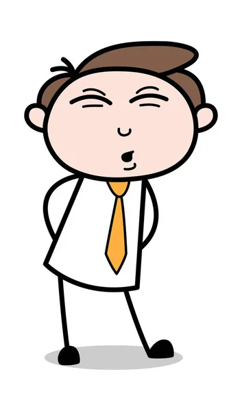 Body Pain - Office Businessman Employee Cartoon Vector Illustrat — Stock Vector