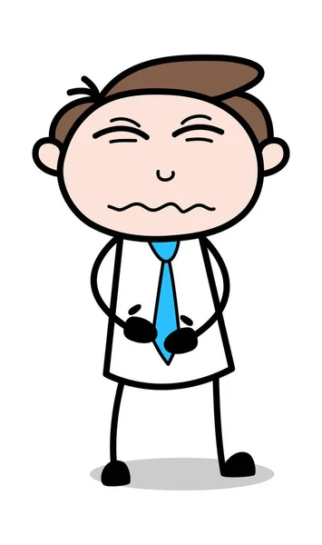 Проблема живота - Office Businessman Employee Cartoon Vector Illus — стоковый вектор