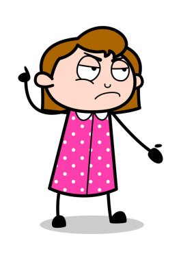 El Hareketi ile Saldırganlık Konuşma - Retro Office Girl Empl