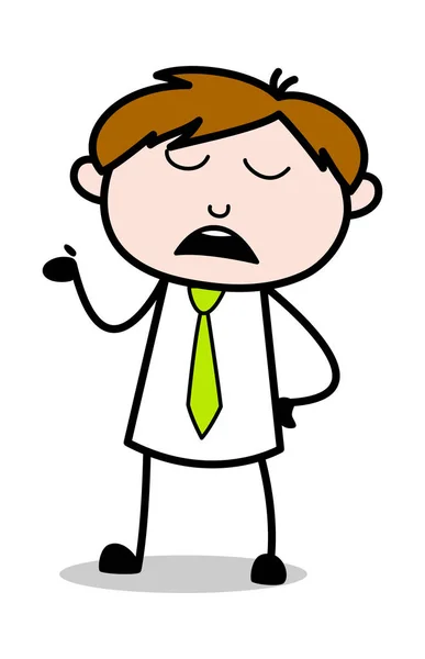 说话手势与手 - 办公室推销员员工卡通Vec — 图库矢量图片