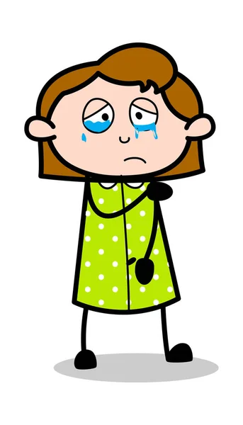 Hurt - Retro Office Girl Employee Cartoon Vector Illustration��� — 图库矢量图片