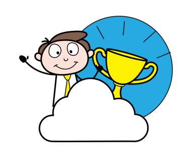 Bir Kupa Holding ve El Sallayarak - Ofis İşadamı Çalışan C