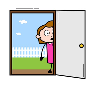 Evin İçinde görmek sonra Merak - Retro Office Girl Employe