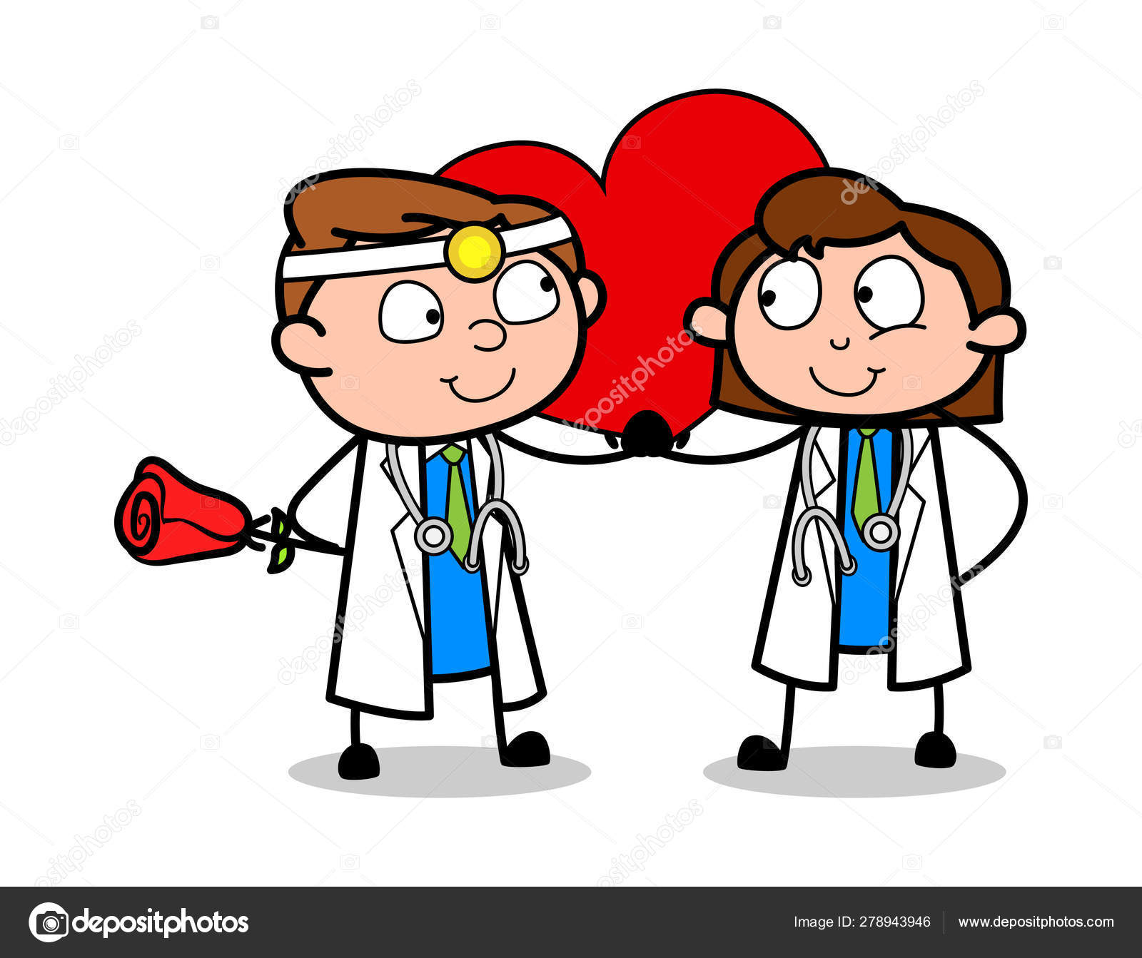 Couple Celebrating Valentine's Day - Professional Cartoon Doctor Stock Vector Image by ©lineartist #278943946 Couple Celebrating Valentine's Day - Professional Cartoon Doctor Stock Vector Image by ©lineartist #278943946