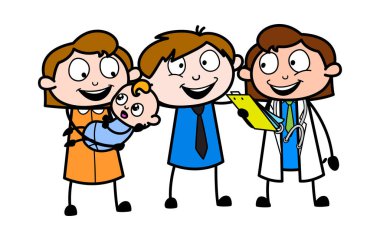 Onların Bebek Olumlu Tıbbi Sonuç See Sonra Mutlu Ebeveynler - P