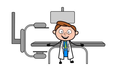 Tıbbi Malzeme Sunmak - Profesyonel Karikatür Doktor Vec