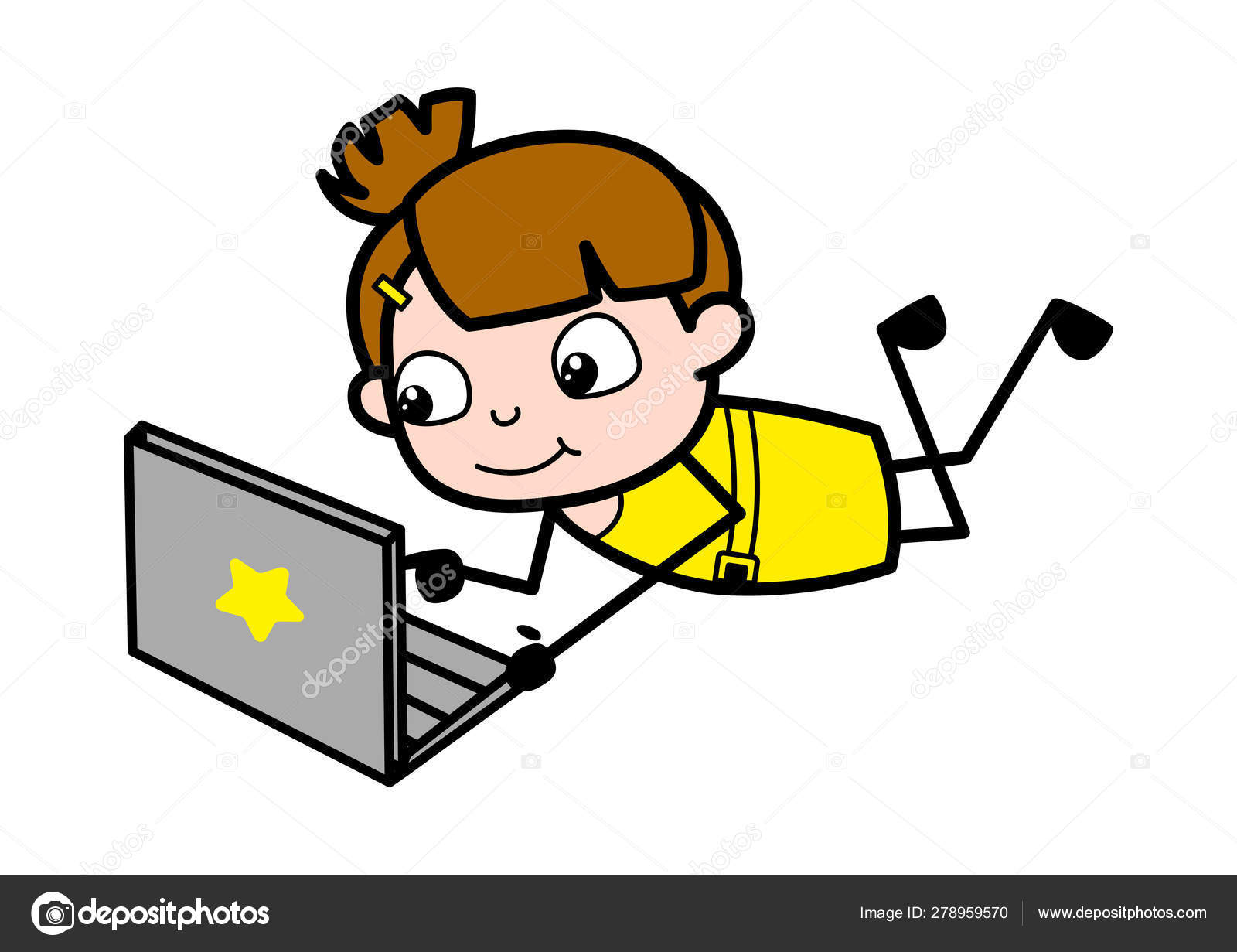 Online Study - Cute Girl Cartoon Character Vector Illustration Stock Vector Image by ©lineartist #278959570 Online Study - Cute Girl Cartoon Character Vector Illustration Stock Vector Image by ©lineartist #278959570