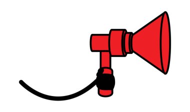 Loud Hailer - Retro Polis Vektör İllüstrasyon