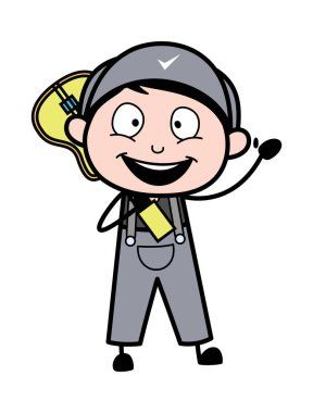 Bir Gitar Holding ve El Hareketi ile Merhaba Söyleyerek - Retro Repairm