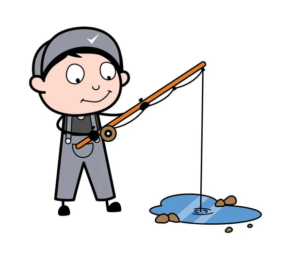A Kid Fishing - School Boy Cartoon Character Vector Illustration Stock  Vector by ©lineartist 278963248