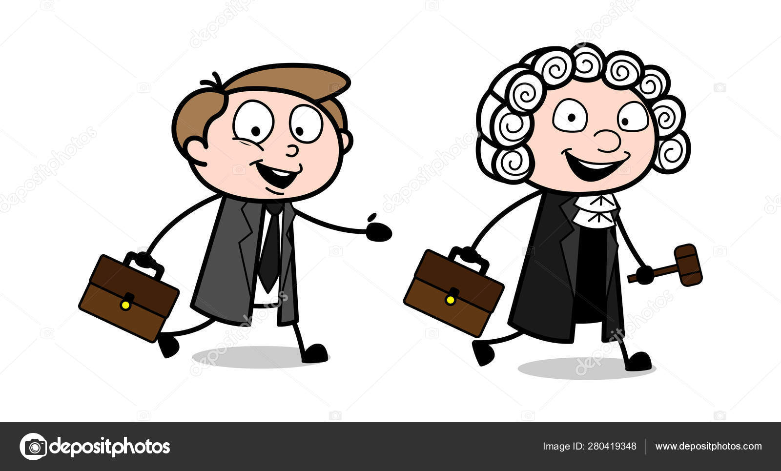 Cartoon Judge and Lawyer Going Back to Their Home After Working Stock  Vector Image by ©lineartist #280419348