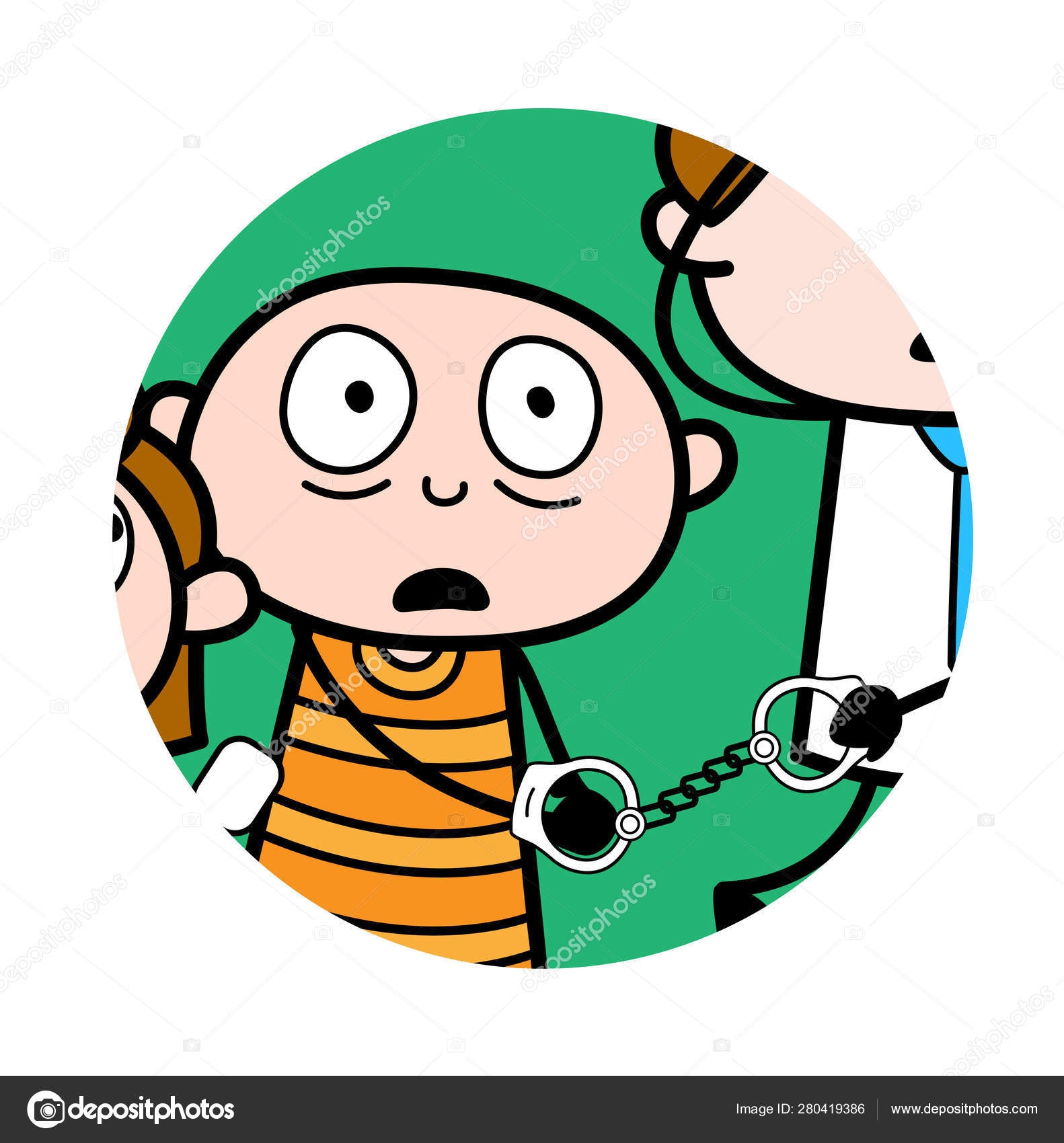 Удивительный Вор С Наручниками - Вор В Законе Гай Вектор Векторное.