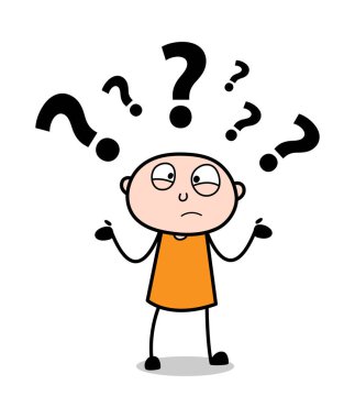 Şaşkın-karikatür hırsız ceza Guy vektör Illustration