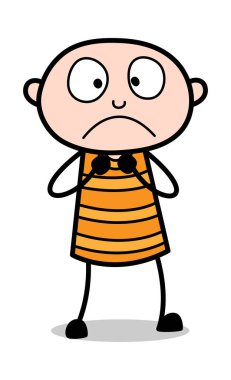 Korkmuş-karikatür hırsız ceza adam vektör Illustration