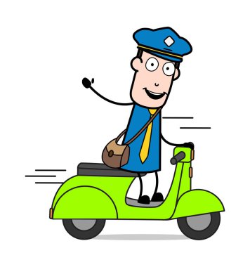 Scooter Sürerken El Hareketi ile Merhaba Demek - Retro Po