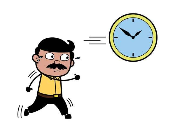 Бег во времени - индийский мультфильм "Человек-отец" — стоковый вектор