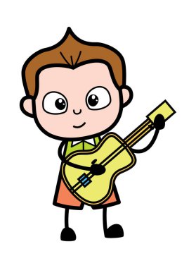 Karikatür Öğrencisi Gitar Çalıyor