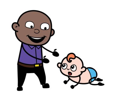 Crowling Baby 'li Kel Adam çizgi filmi.