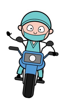Çizgi Cerrah Motosiklete Biniyor