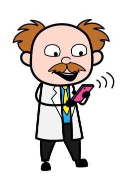 Çizgi film bilimcisi Smartphone izliyor