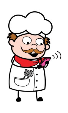 Çizgi film İşadamı Akıllı Telefon İzliyor