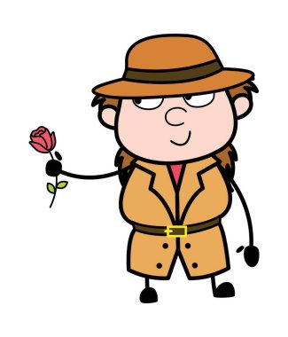 Çizgi film müfettişi Kırmızı Gül Veriyor