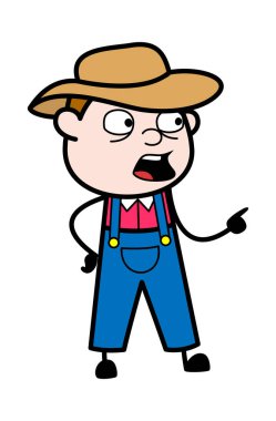 Çizgi film Çiftçisi Bir şey söylüyor