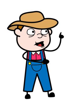 Çizgi film Çiftçi İletişim İllüstrasyonu