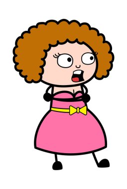 Kolları Katlanmış Genç Bayan Çizgi Filmi Konuşuyor