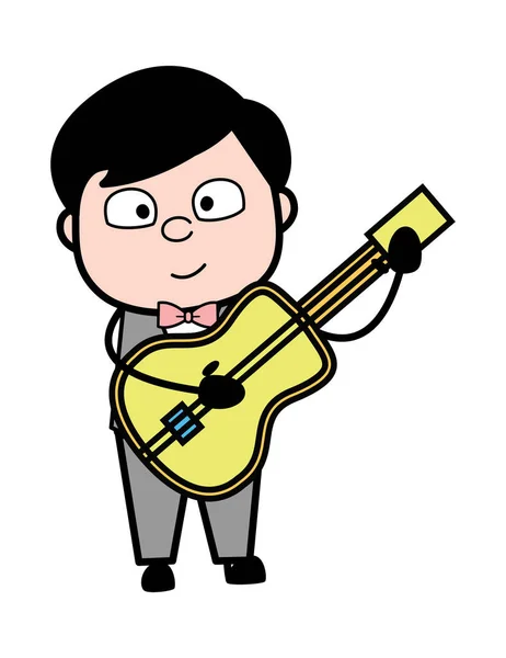 Cartoon Groom Gra Gitarze — Wektor stockowy