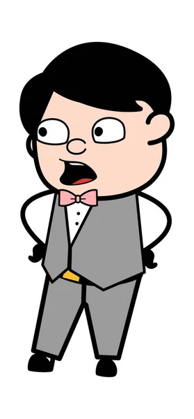 Groom Hands Waist Cartoon — 스톡 벡터