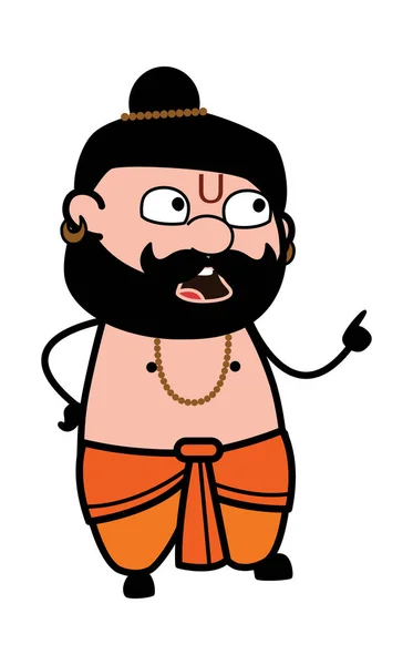 Cartoon Pandit Disant Quelque Chose — Image vectorielle