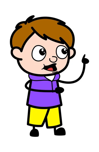 Cartoon Boy Communicating Illustration — Stockový vektor