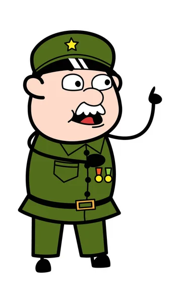 Cartoon Militär Kommuniziert — Stockvektor