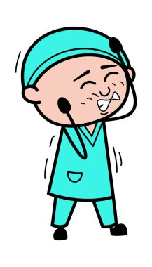 Sinirli Cerrah Çizgi Filmi Çizimi