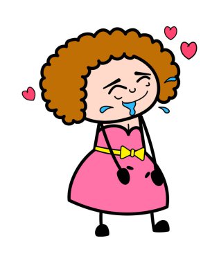 Genç Bayan Çizgi Filmin Âşık Olması