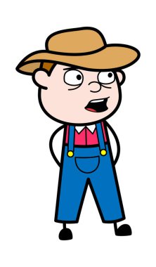 Endişeli Çizgi film Çiftçisi Konuşuyor