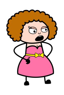 Çizgi film genç bayan konuşuyor.