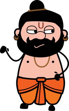 Eğlendirilmemiş Pandit Çizgi Film Çizimi