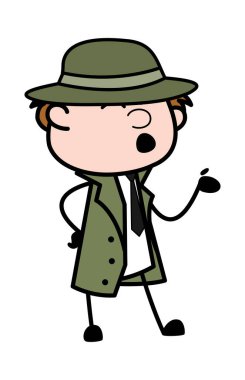 Çizgi film Casusu Konuşan İllüstrasyon